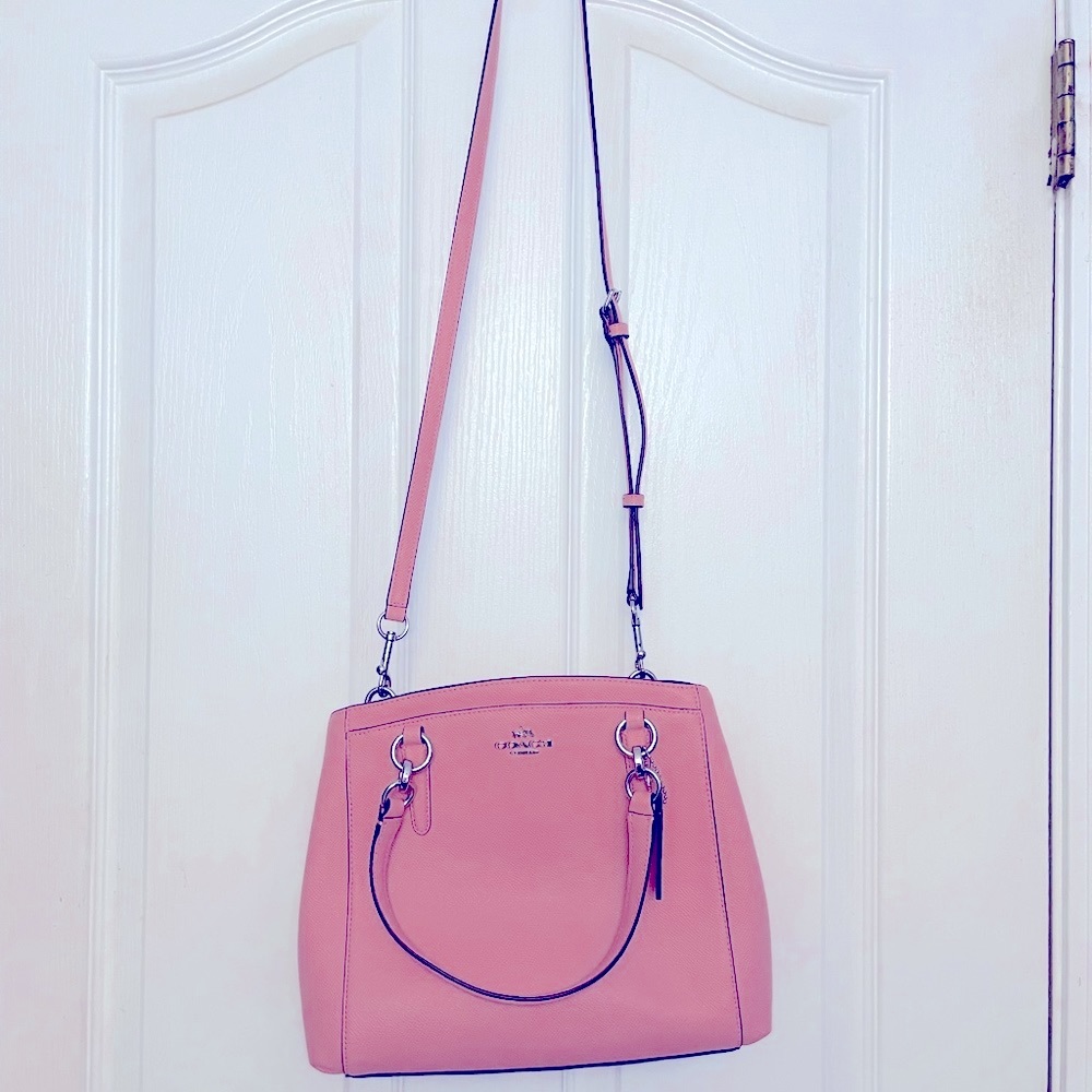 New pink coach shoulder bag.
